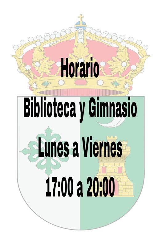 Imagen Horario biblioteca y gimnasio