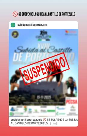 Imagen Se suspende la XVIII subida al Castillo de Portezuelo